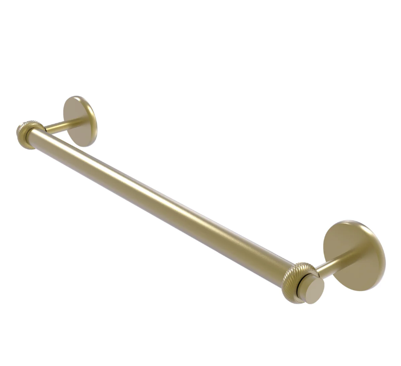 Allied Brass 7251T/24-BBR Satellite Orbit Two Collection 24 Inch Twist Detail Towel Bar, 24-Inch, Gold
