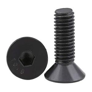 MewuDecor M6-1.0 x 40mm Flat Head Socket Cap Screws Countersunk Bolts, Alloy Steel Grade 10.9, DIN 7991, Black Oxide, 25 PCS