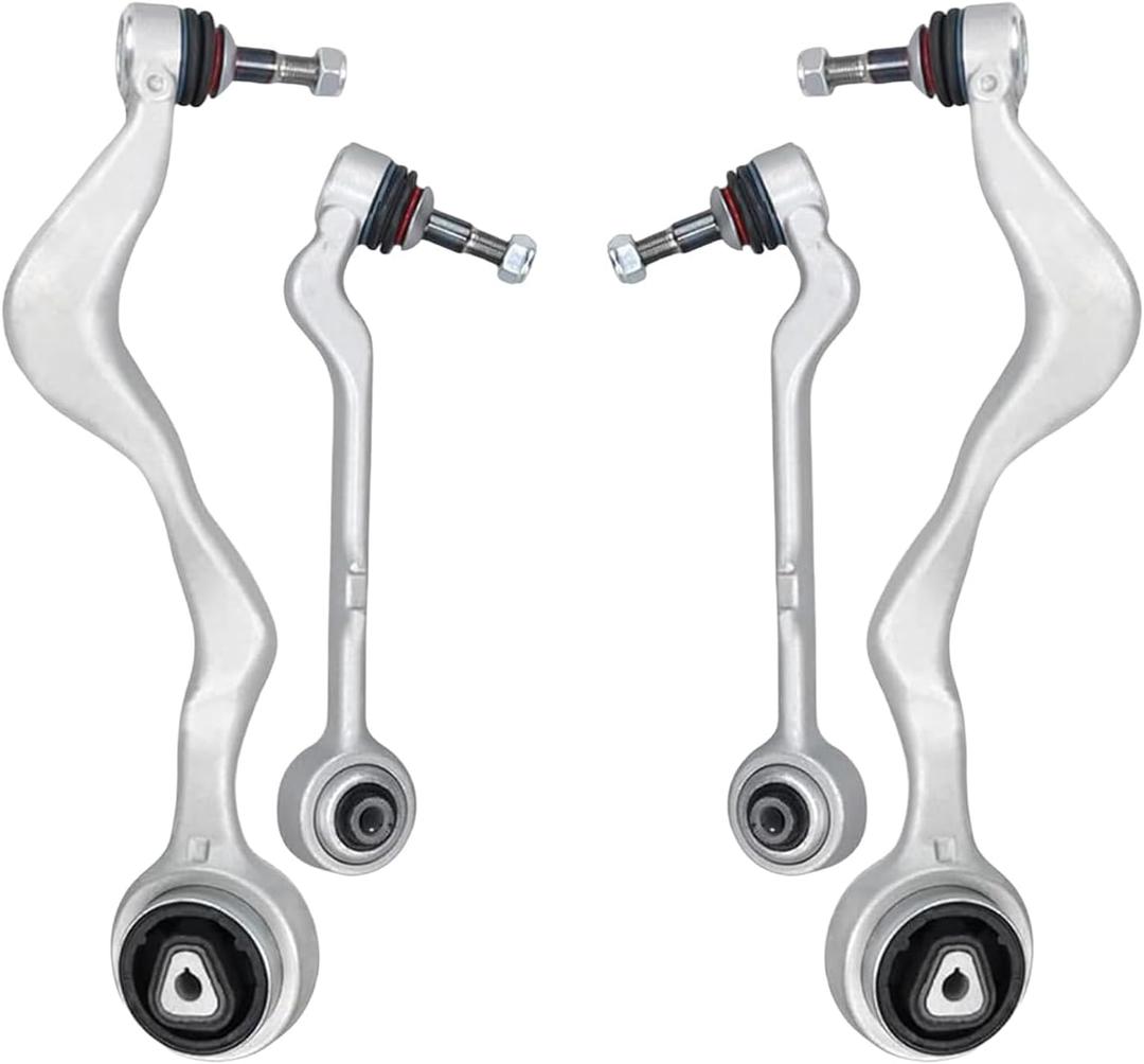 Front Lower Control Arm Suspension Kit 4pc compatible with 2006-2014 for BMW E90 325i 328i 330i 335i 335is 128i 135i X1(2WD Only)