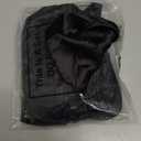 Hercicy 6 Packs Black Satin Spa Headband Silk Adjustable Spa Hair Wrap Facial Headband Terry Cloth for Women Sleep Makeup