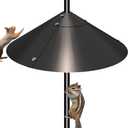 Garbuildman Metal Squirrel Baffle for Bird Feeder Pole, Outside Pole Mount Bird House Guard for Outdoor Shepherds Hook, 19 Inch, 1 Pack
