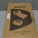 Kids Couch, 2-in-1 Toddler Chair Comfy 1-3 Years Old, Convertible Kids Chair, Toddler Couch Sofa, Kid Sofa to Lounge Bed for Boys and Girls Gifts, Kids Recliner, Grey