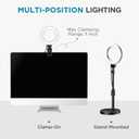 InnoGear Desk Ring Light with Stand, 60 LED 10W Overhead Portable Selfie Light Video Conference Lighting with Clip Camera Light for Monitor Laptop Computer Zoom Call Live Streaming Video Recording