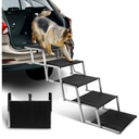 Extra Wide Dog Stairs for Large Dogs,Portable Folding Pet Stairs for Cars,SUV,Trucks,Dog Steps with Non-Slip Surface,Supports Up to 250 lb,5 Steps