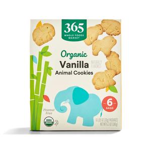 4 x 365 by Whole Foods Market, Organic Multi Pack Vanilla Animal Cookie, 6.3 Ounce