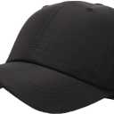 Waterproof Quick Dry Baseball Cap for Men Women Lightweight UV Protection Summer Hats for Outdoor Sports Black (Black)