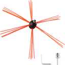 3 Piece Chimney Brush Head Kit, Chrome Button Locking System, Chimney Cleaning Tool, with a Brush Head, a Drill Adapter and a Hex Key