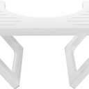 AmazerBath 8.5 Inches Bamboo Toilet Stool Squat for Adults, Collapsible Poop Stool for Bathroom, 0.79" Thickness Squatting Potty with Non-Slip Strip, No Assembly Required, White
