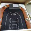 VEVOR Foldable Poker Table, 8 Player 72 in Folding Casino Leisure Table with Padded Rails and Cup Holders, Oval Portable Game Tables with Felt & Metal Legs, for Texas Hold'em Game and Blackjack