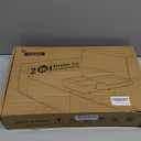 Sofa Insert Tray for Middle Seat,Bamboo Couch Table with 2 Cup Holders,Fits Armless Sofa & Sectionals,Fold-Flat Tray for Drinks,Snacks & Remotes,Brown