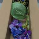 3Pcs Purple Hydrangea Artificial Flowers 19.7 in Real Touch Faux Hydrangea Stems Silk Flowers with Stems Fake Purple Flowers Bouquet for Floral Arrangements Table Centerpieces Wedding Home Decor