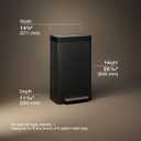 Kohler K-20941-BST Kitchen Trash Can, 8 Gallon Trash Can Trash with Quiet-Close Lid and Hands Free Foot Pedal in Black Stainless Steel
