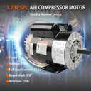 Air Compressor Motor 3.7 HP Motor 56 Frame 5/8 Inch Shaft 230 V