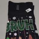 Bruh Christmas Green Plaid Boys Kids Girls Xmas Pajamas T-Shirt S