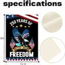 4 x 250 Years America Garden Flag,250th Anniversary USA Patriotic Banner Double-Sided with Eagle Design, 1776-2026 Commemorative (A_1 x 1.5 ft)