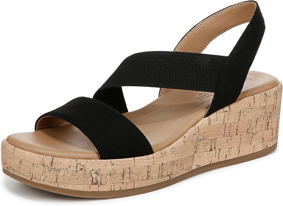 LifeStride Odette Strappy Sandals (Black, US 8)
