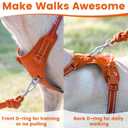 No Pull Dog Harness, Reflective Puppy Vest for Dog(Orange,S)
