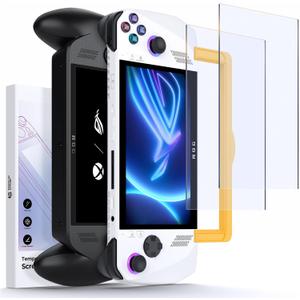 JSAUX Anti-Glare Screen Protector for ROG Xbox Ally/ROG Xbox Ally X (2025) / ROG Ally 2-Pack, Matte 9H Hardness Tempered Glass with Guide Frame, 7" Anti-Scratch Screen Protector for ASUS ROG Ally X | Anti Glare, 9H Hardness, Tempered Glass, with Guiding Frame, 7 inch, Anti-Scratch