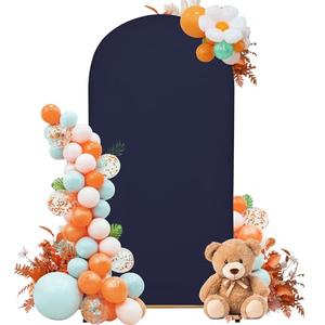 SUKAIKEQA 7.2FT Wedding Arch Cover – Stretchy Spandex Fabric Backdrop for Arch Stand – Ideal for Wedding Ceremony, Birthday Party, Baby Shower & Photo Booth Decoration (Dark Blue)