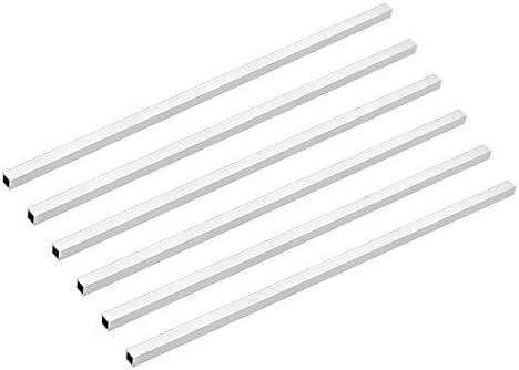 uxcell 6063 Aluminum Square Tube, 8mmx8mmx1mm Wall Thickness 300mm Length Seamless Straight Pipe Tubing 6 Pcs