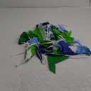 32Ft Golf Party Decorations Blue Green Fabric Triangle Banner Flag Banner Pennant Garland Streamers for Hole in One Wedding Birthday Baby Shower Home Outdoor Garden Masters Golf Party Decoration