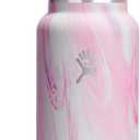 Hydro Flask Water Bottle - Insulated Stainless Steel - Wide Mouth Flex Straw Lid, Non Spill, Leakproof and Refillable in 32 Oz Jelly Pink
