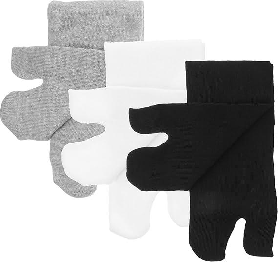 Comfortable Cotton Split Toe Socks for Men Women of Mid-calf Two-toe Socks Breathable Elastic Design Prevents Friction Absorbs Sweat for Casual Wear -flops 12 Pair Of Black, 12 Pair Of Grey, 12 Pair Of White (Pack of 36)