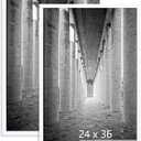 DOAI ART 24x36 Poster Frame White 2 Pack, Poster Frames 24 x 36 inches or 24x36 Picture Frames with HD Plexiglass for Horizontal or Vertical Wall Mounting, Durable Scratch-proof Safe and Artistic