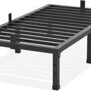 Twin Size Bed Frames, 14 Inch High 3500 lbs Heavy Duty Metal Platform, Mattress Foundation with Steel Slat Support/No Box Spring Needed/Noise Free/Non-Slip/Easy Assembly