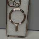 JETech Magnetic Case for iPhone 15 Pro 6.1-Inch, Camera Lens Full Protection, Compatible with MagSafe Wireless Charging, Shockproof Electroplated TPU Soft Clear Phone Cover (Gold)