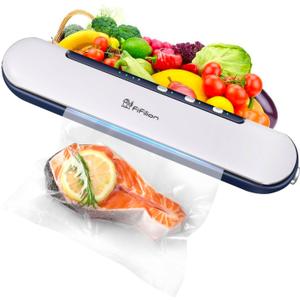 Portable Vacuum Sealer Machine, Cordless & Rechargeable, 1500mAh Battery, 60Kpa Strong Suction, One-Touch Food Saver for Dry/Moist/Oily Items, Compact Design with Built-in Cutter
