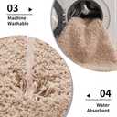 Disolla Beige Bathroom Rug 24x48 - Non-Slip Plush Thick Bath Mat, Highly Absorbent & Ultra Soft Fluffy Floor Mat, Machine Washable for Shower and Tub