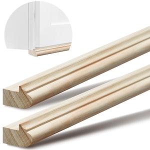 DoubleFill Cabinet Light Rail Molding 2 Pack 47", Poplar