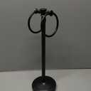 17 Inch Oil Rubbed Bronze Stainless Steel Free Standing Towel Rack Bar, Double Stand Towel Ring Hand Towel Holder Hanger, Towel Hardware for Bathroom Vanity Kitchen Countertops