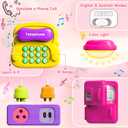 Baby Busy Board for 1-2 Year Old Boy Girl Gift,Musical Toddler Toys for 1+ Year Old,Early Educational Toy for Toddlers 1-3,Birthday Gifts for 1+Year Old Girl, 1 2 Year Old Christmas Toys Gifts