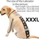 Olsa Dog Raincoat, Dog Hooded Slicker Poncho, 4 Legs Rain Jacket with Reflective Stripe, Water Proof Rain Snow Clothes with Hood for Dogs, Large