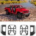 Hoolcar Tail Light Guards Rear Light Cover Protector for Jeep Gladiator JT 2018-2024, Carbon Fiber (Fit for Halogen Lamp)