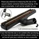 2Pcs Upgraded Vacuum Floor Brush Universal Vacuum Hardwood Brush 1 1/4 inches Durable Vacuums Hard Floor Brushes Multi Vacuum Accessories with Horse Hair Soft Bristles Attachment for Shop Vac