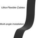 PCIe x4 4.0 Riser Cable,PCI-Express 4X Male to Female Extension Cable PCI-e Extender Adapter 20CM_Dual 90 Degrees