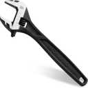 WORKPRO 8" Adjustable Wrench, Black Oxide Wrench 8 Inch with Inch/Metric Scale, Premium Cr-V Steel