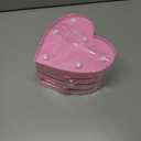 4 x Small Led Marquee Letters, Light Up Letters, 6.5 Inch Led Letter Lights, Battery Powered Lighted Sign for Table, Party, Birthday, Christmas Decor (Pink Glitter Heart)