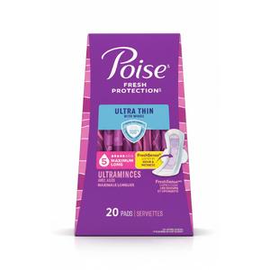 POISEuktra thin with wings pads (20 pads )