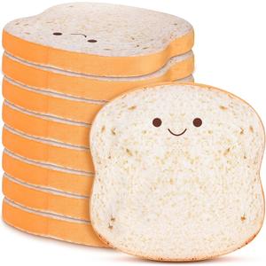 8 Pcs Toast Floor Cushions for Kids Classroom Cute Floor Pillows 15'' x 15'' Flexible Seating Seat Cushion Chair Pads for Toddlers Back to School Daycare Nursery Preschool Kindergarten Home Yoga