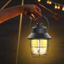 JINIU Rechargeable LED Camping Lantern, Mini Retro Portable Waterproof Lantern, 1000LM, 3 Light Modes (2700-6500K) Stepless Dimming Brightness, Hanging Tent Light for Camping, Power Outages