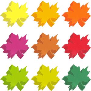 Kisston 360 Pcs Fall Cutouts Paper 3.9 Inch Leaf Cutouts for Bulletin Board Autumn Colored Maple Leaves Shaped Die Cuts for Thanksgiving DIY Craft Projects Classroom Decor