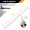 coospider-repta F15T8 18 Inch 15W T8 Fluorescent Replacement Tube Bulb Warm White 3000K Medium Bi-Pin G13 Base 2ct