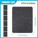 Nuanchu 6 Pack Urinal Mats for Men Bathroom Commercial Floor Mats Pads, Non-Slip Splash Water Absorption Toilet Bulk Washable for Men's Bathroom Restroom, 17.3" x 22" (Grey)