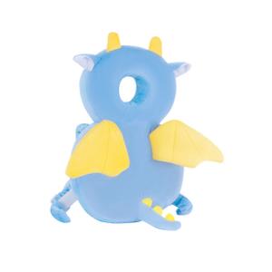 Toddler Baby Head Protection Cushion Backpack Wear,Blue Dinosaur