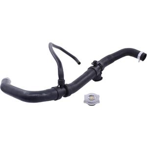 MOTOKU Molded Upper Radiator Coolant Hose with Cap Assembly for Dodge Caliber 2007-2010 for Jeep Patriot Compass 2007-2017 w/Automatic CVT Trans