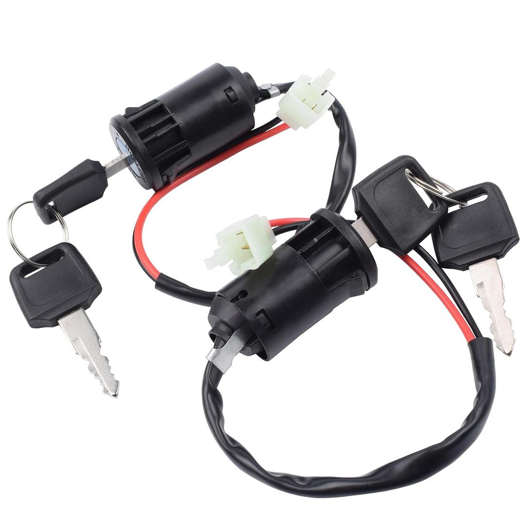 2 PCS 2 Wire Ignition Key Switch for Electric Scooter Golf Scooter Bikes ATV Moped GoKart U KS51 Motorcycle 2 Position Type on Off